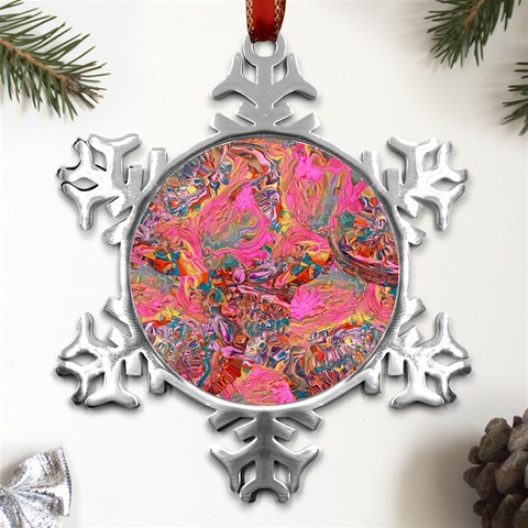 Collage  Metal Small Snowflake Ornament from UrbanLoad.com Front