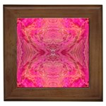 Pink Pour  Framed Tile