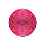 Pink Pour  Rubber Round Coaster (4 pack)