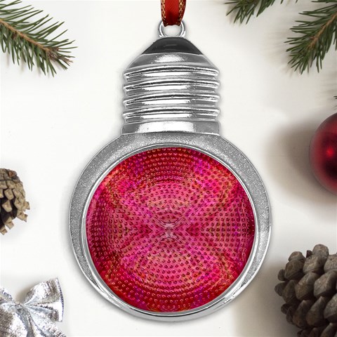 Pink Pour  Metal Light Bulb Shape Ornament from UrbanLoad.com Front