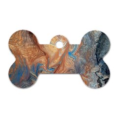 Blue flow Dog Tag Bone (Two Sides) from UrbanLoad.com Front