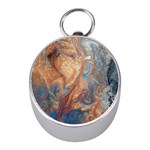 Blue flow Mini Silver Compasses