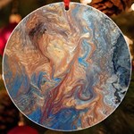 Blue flow UV Print Acrylic Ornament Round