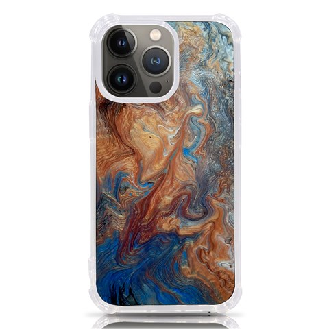 Blue flow iPhone 13 Pro TPU UV Print Case from UrbanLoad.com Front
