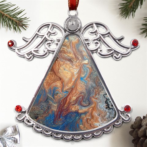 Blue flow Metal Angel with Crystal Ornament from UrbanLoad.com Front