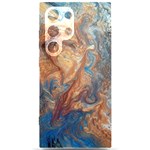 Blue flow Samsung Galaxy S24 Ultra 6.9 Inch Black TPU UV Case