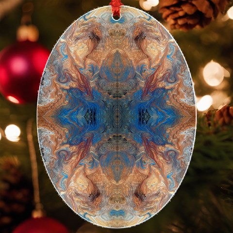 Pour Repeats UV Print Acrylic Ornament Oval from UrbanLoad.com Front