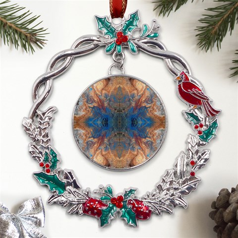 Pour Repeats Metal X mas Wreath Holly leaf Ornament from UrbanLoad.com Front