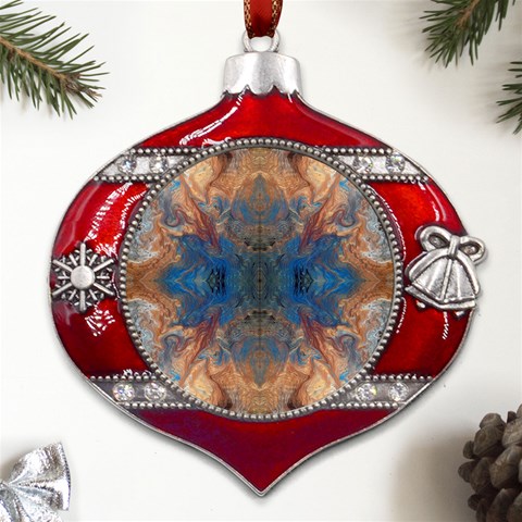 Pour Repeats Metal Snowflake And Bell Red Ornament from UrbanLoad.com Front