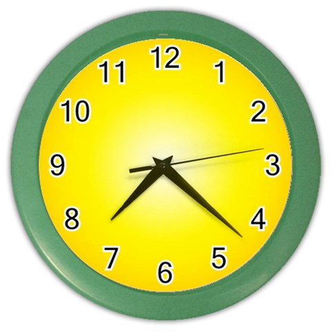 Warm Background Color Wall Clock from UrbanLoad.com Front