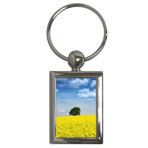 Tree in field Key Chain (Rectangle) from UrbanLoad.com Front