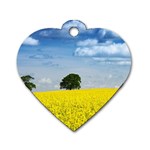 Tree in field Dog Tag Heart (One Side)