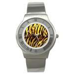 Tiger Pattern Stainless Steel Watch
