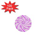 Swirls And Bubbles 1  Mini Button (100 pack) 