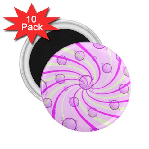 Swirls And Bubbles 2.25  Magnet (10 pack) from UrbanLoad.com Front