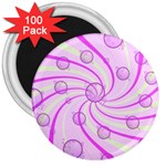 Swirls And Bubbles 3  Magnet (100 pack)