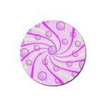 Swirls And Bubbles Rubber Round Coaster (4 pack)