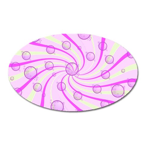 Swirls And Bubbles Magnet (Oval) from UrbanLoad.com Front