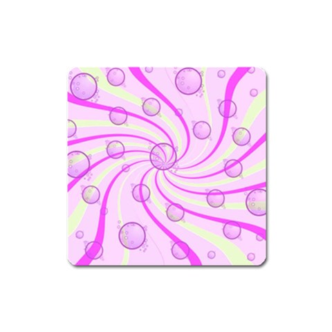 Swirls And Bubbles Magnet (Square) from UrbanLoad.com Front
