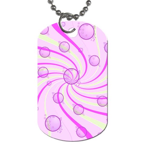 Swirls And Bubbles Dog Tag (One Side) from UrbanLoad.com Front