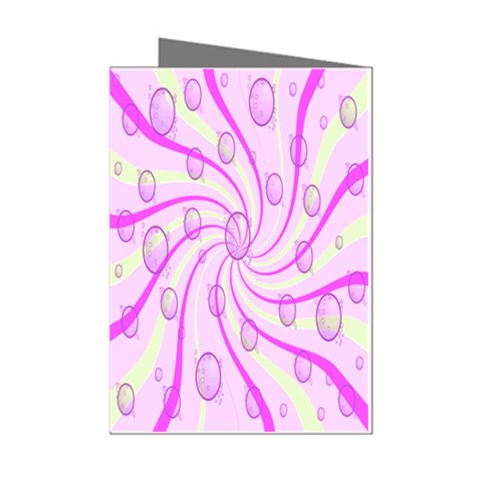 Swirls And Bubbles Mini Greeting Cards (Pkg of 8) from UrbanLoad.com Left