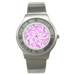 Swirls And Bubbles Stainless Steel Watch