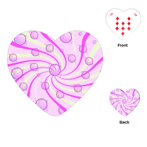 Swirls And Bubbles Playing Cards (Heart) from UrbanLoad.com Front