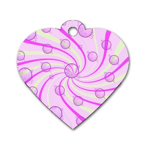 Swirls And Bubbles Dog Tag Heart (One Side) from UrbanLoad.com Front
