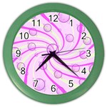 Swirls And Bubbles Color Wall Clock