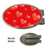 Red hearts Money Clip (Oval)