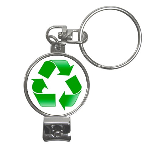 Recycle sign Nail Clippers Key Chain from UrbanLoad.com Front