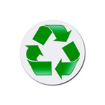 Recycle sign Rubber Round Coaster (4 pack)