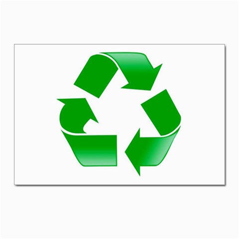 Recycle sign Postcard 4 x 6  (Pkg of 10) from UrbanLoad.com Front