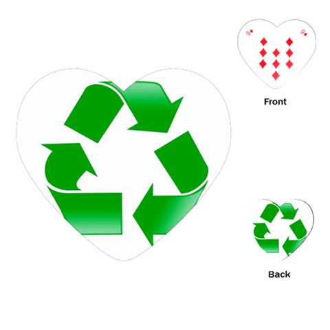 Recycle sign Playing Cards (Heart) from UrbanLoad.com Front