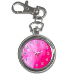 Pink Feather Key Chain Watch