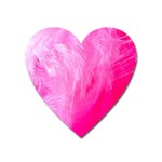 Pink Feather Magnet (Heart)
