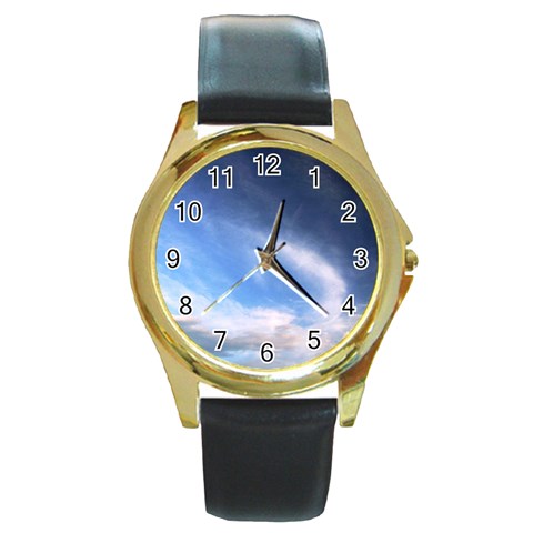 Phoenix Round Gold Metal Watch from UrbanLoad.com Front