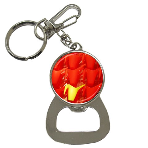 One Yellow One Bottle Opener Key Chain from UrbanLoad.com Front