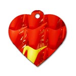 One Yellow One Dog Tag Heart (One Side)