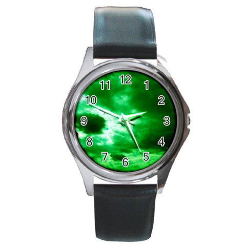 Night Vision Round Metal Watch from UrbanLoad.com Front