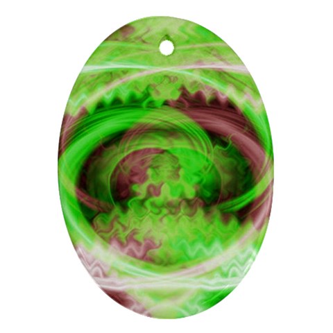 Hypnotic Fractal Ornament (Oval) from UrbanLoad.com Front
