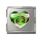 Hypnotic Fractal Mega Link Heart Italian Charm (18mm)