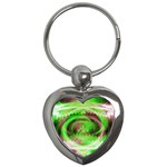 Hypnotic Fractal Key Chain (Heart)