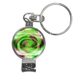 Hypnotic Fractal Nail Clippers Key Chain