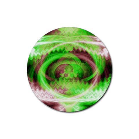 Hypnotic Fractal Rubber Round Coaster (4 pack) from UrbanLoad.com Front