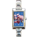 Japanese flowering cherry Rectangular Italian Charm Watch