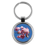 Japanese flowering cherry Key Chain (Round)