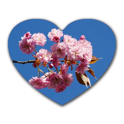 Japanese flowering cherry Mousepad (Heart) from UrbanLoad.com Front