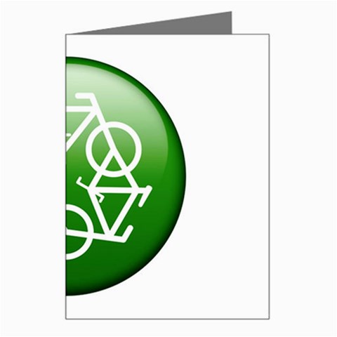 Green recycle symbol Greeting Card from UrbanLoad.com Left