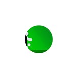 Green silhouette 1  Mini Magnet